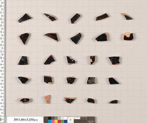 Terracotta fragments of kylikes (drinking cups)