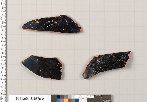 Terracotta fragments of kylikes (drinking cups)