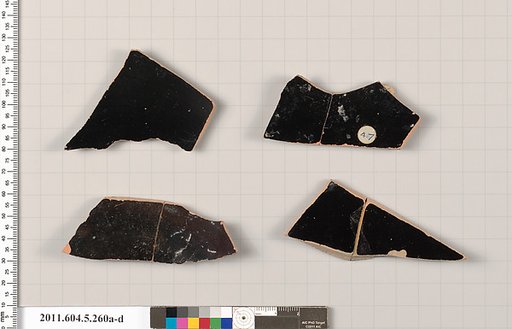 Terracotta fragments of kylikes (drinking cups)