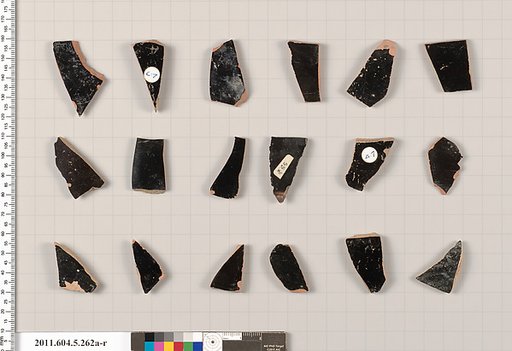 Terracotta fragments of kylikes (drinking cups)
