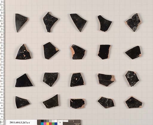 Terracotta fragments of kylikes (drinking cups)