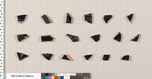 Terracotta fragments of kylikes (drinking cups)