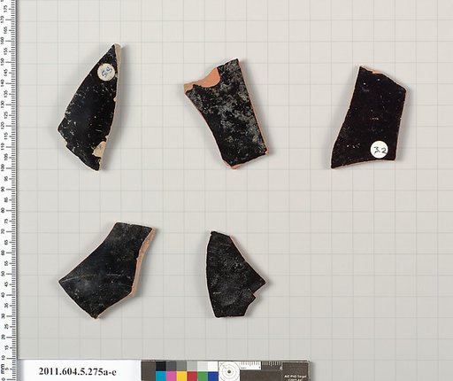 Terracotta fragments of kylikes (drinking cups)