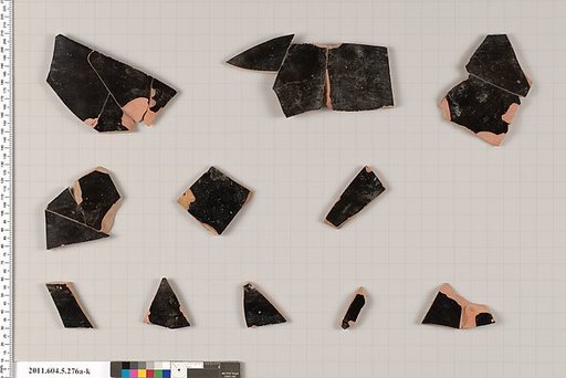 Terracotta fragments of a kylix (drinking cup)