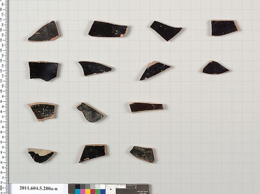 Terracotta fragments of kylikes (drinking cups)