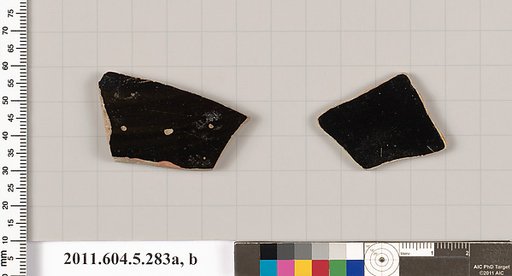 Terracotta fragments of kylikes (drinking cups)