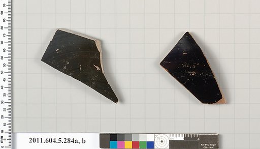 Terracotta fragments of kylikes (drinking cups)