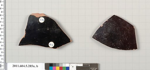 Terracotta fragments of kylikes (drinking cups)