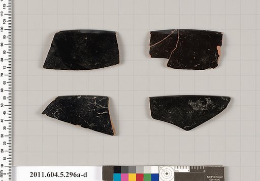 Terracotta rim fragments of kylikes (drinking cups)