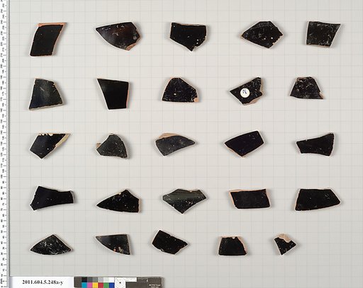 Terracotta fragments of kylikes (drinking cups)
