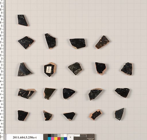 Terracotta fragments of kylikes (drinking cups)