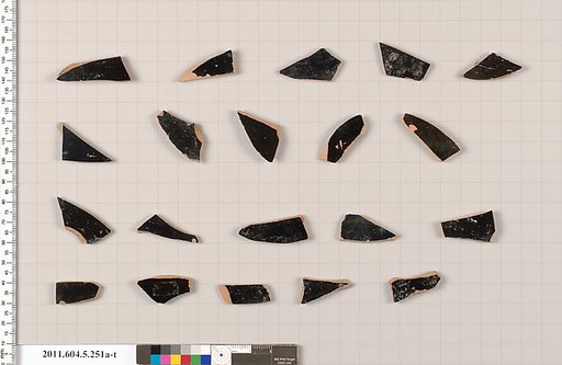 Terracotta fragments of kylikes (drinking cups)