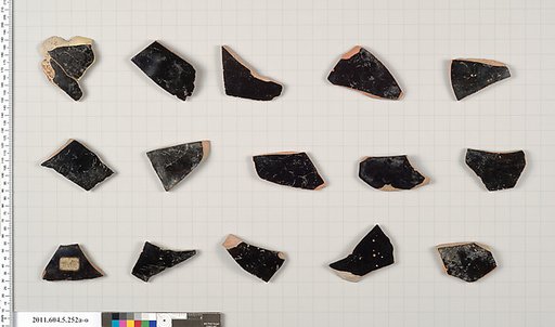Terracotta fragments of kylikes (drinking cups)
