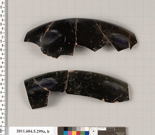 Terracotta rim fragments of kylikes (drinking cups)