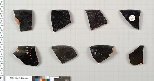 Terracotta rim fragments of kylikes (drinking cups)