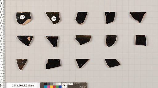 Terracotta rim fragments of kylikes (drinking cups)