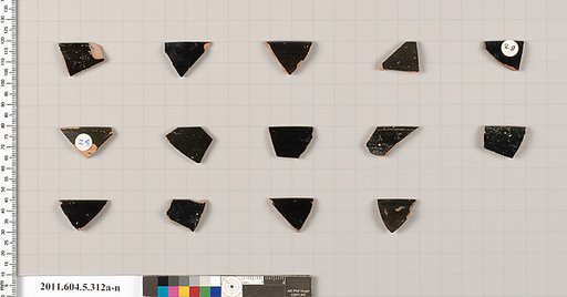 Terracotta rim fragments of kylikes (drinking cups)
