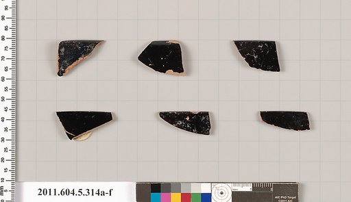 Terracotta rim fragments of kylikes (drinking cups)