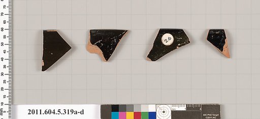Terracotta rim fragments of kylikes (drinking cups)