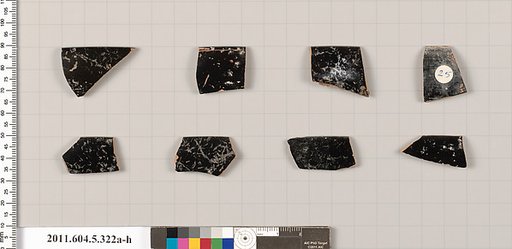 Terracotta rim fragments of kylikes (drinking cups)