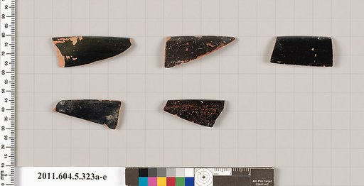 Terracotta rim fragments of kylikes (drinking cups)