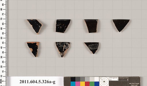 Terracotta rim fragments of kylikes (drinking cups)