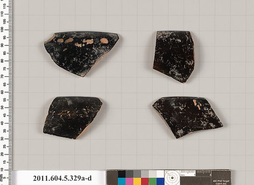 Terracotta rim fragments of kylikes (drinking cups)