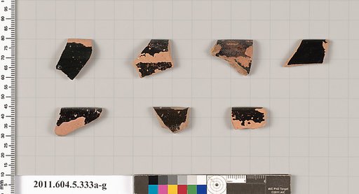 Terracotta rim fragments of kylikes (drinking cups)