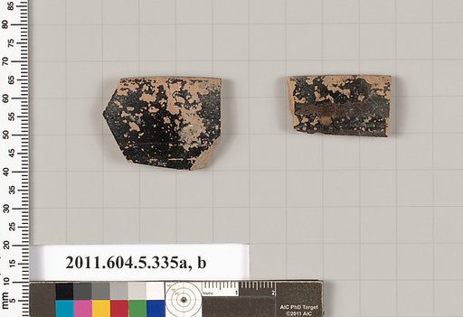 Terracotta rim fragments of kylikes (drinking cups)