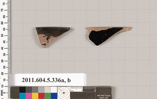 Terracotta rim fragments of kylikes (drinking cups)