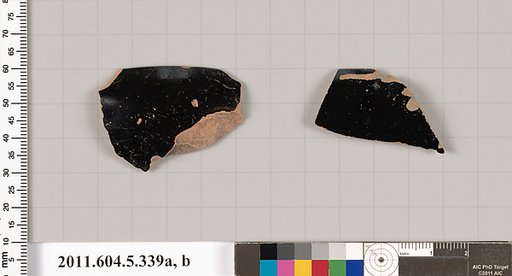 Terracotta rim fragments of kylikes (drinking cups)