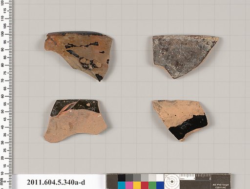Terracotta rim fragments of kylikes (drinking cups)