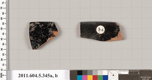Terracotta rim fragments of kylikes (drinking cups)