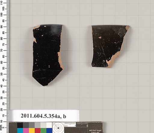 Terracotta rim fragments of kylikes (drinking cups)