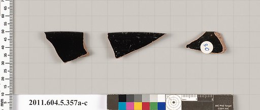 Terracotta rim fragments of kylikes (drinking cups)