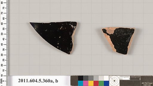 Terracotta fragments of kylikes (drinking cups)