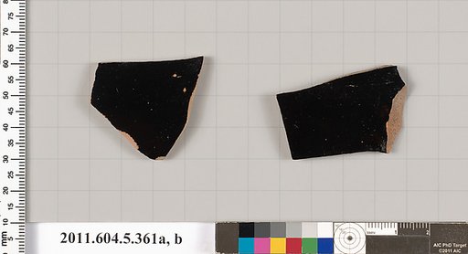 Terracotta fragments of kylikes (drinking cups)