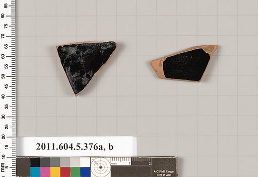 Terracotta fragments of kylikes (drinking cups)