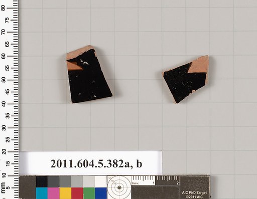 Terracotta fragments of kylikes (drinking cups)