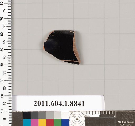 Terracotta rim fragment of a kylix (drinking cup)