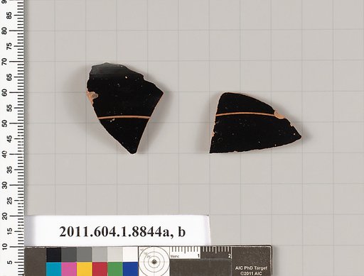 Terracotta fragments of kylikes (drinking cups)