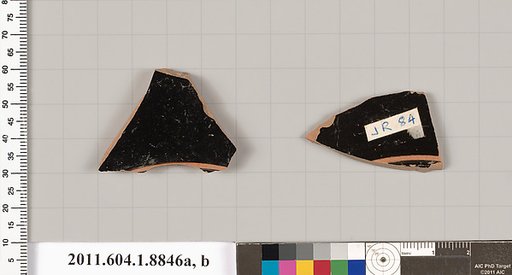 Terracotta fragments of kylikes (drinking cups)