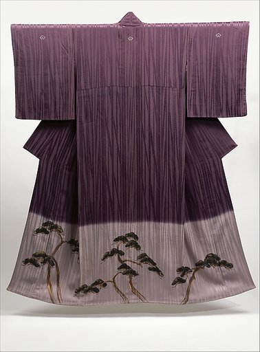 Kimono with Pines, Bamboo, and Plum