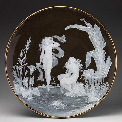 Charger with bathing nymphs