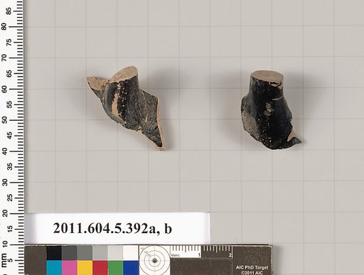 Terracotta fragments of kylikes (drinking cups)