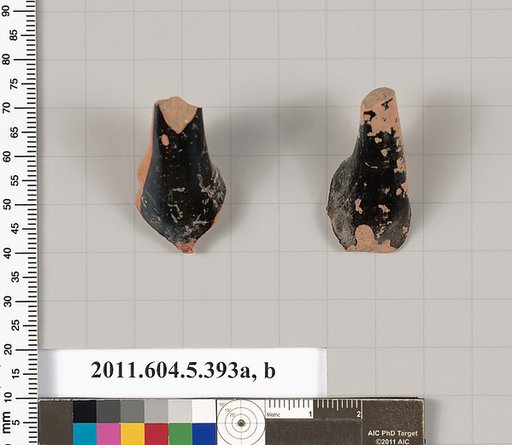 Terracotta fragments of kylikes (drinking cups)