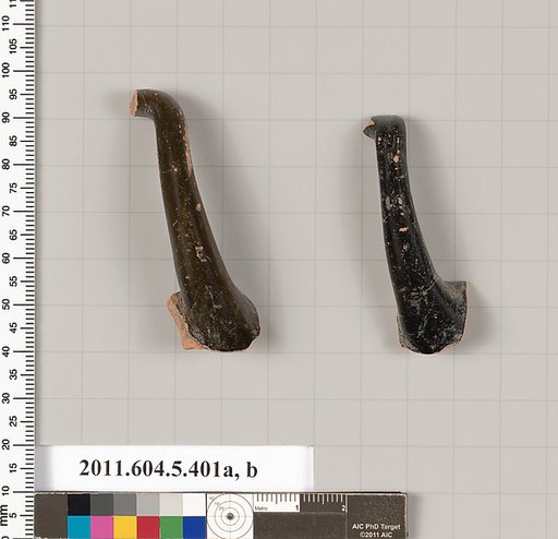 Terracotta fragments of kylikes (drinking cups)