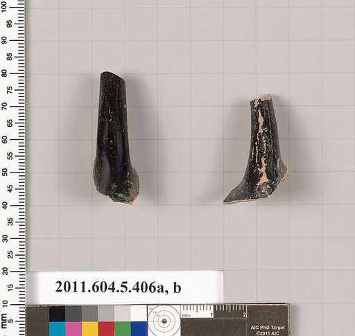 Terracotta fragments of kylikes (drinking cups)