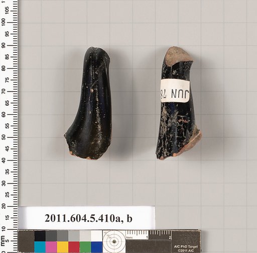 Terracotta fragments of kylikes (drinking cups)