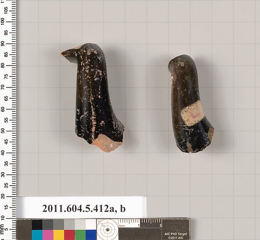 Terracotta fragments of kylikes (drinking cups)